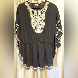 Charming Charlie Elegant Black Top